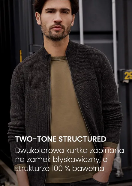 Dwukolorowa kurtka z zamkiem błyskawicznym