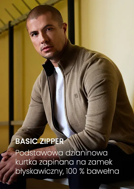 Kardigan z zamkiem błyskawicznym