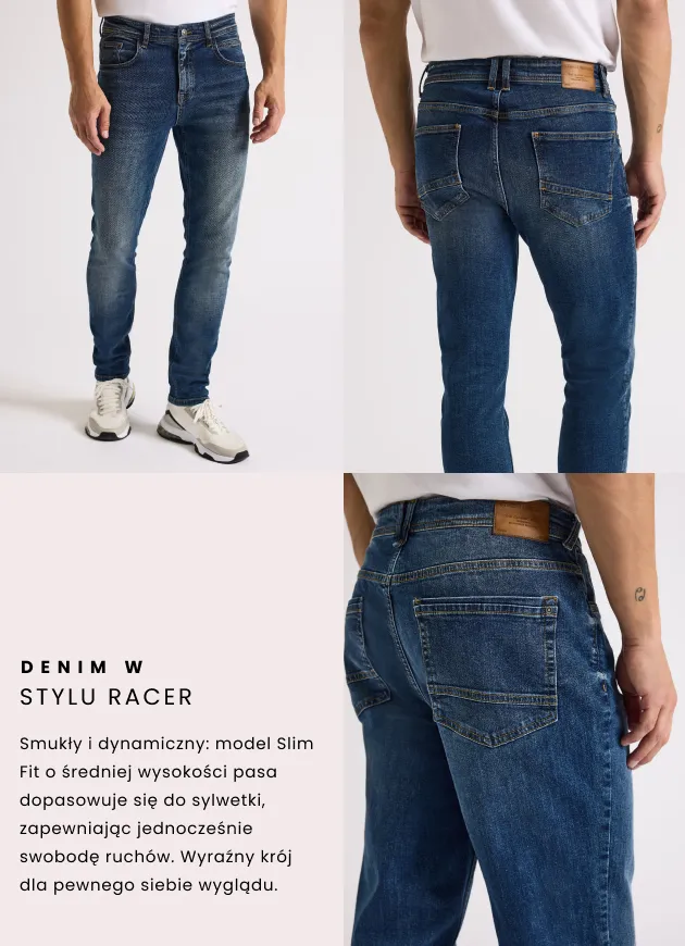 Denim w stylu Racer