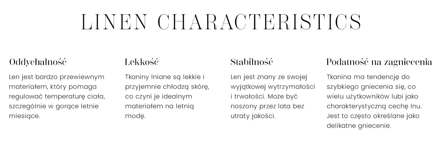 Linen Characteristics